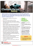 Clothes Dryer Safety